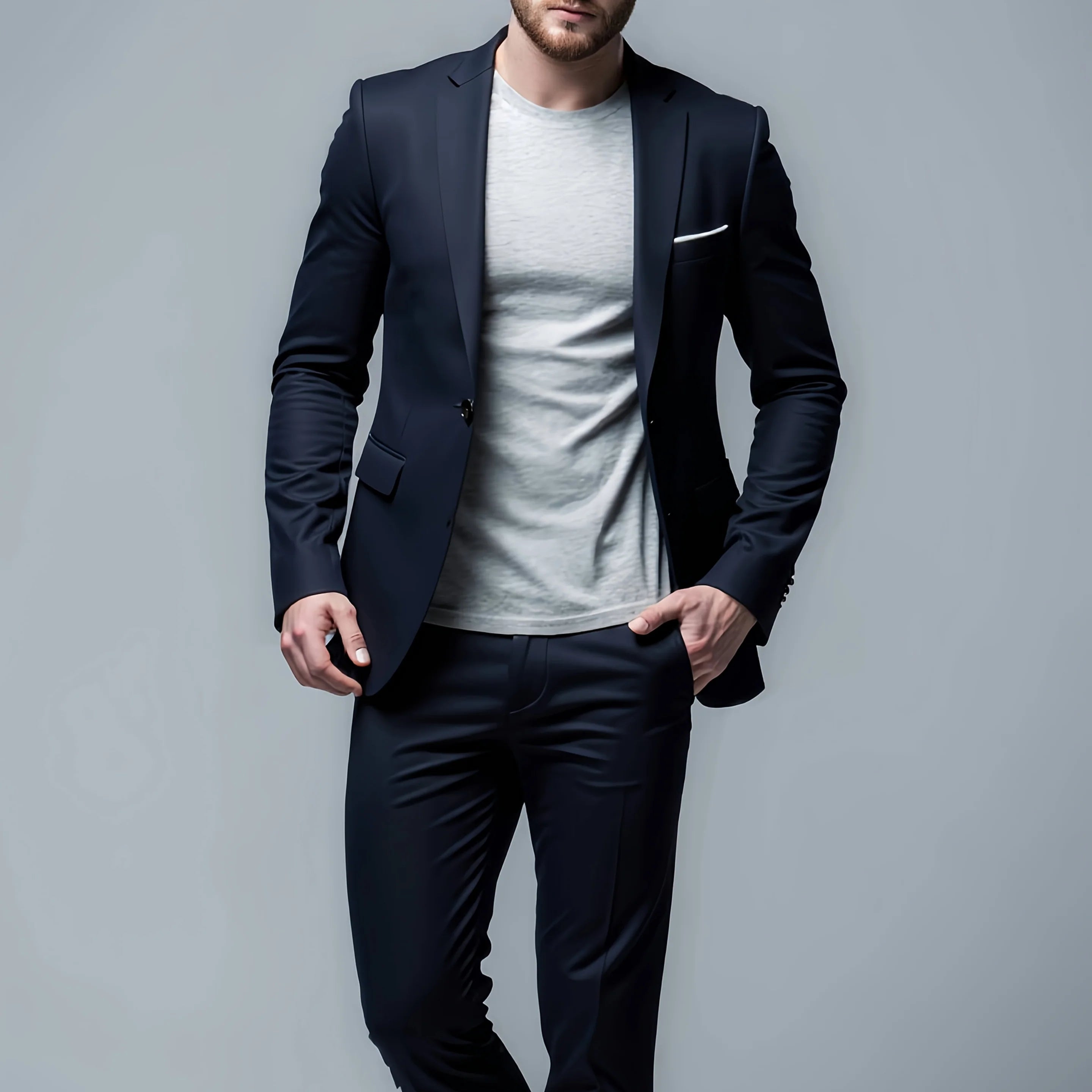 Men's Slim Fit Suits - Tailored Jacket & Trousers Set
