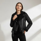 Women's Suede Jacket – Structured Fit with Fleece Lining