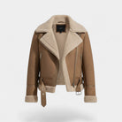 Women's Suede Jacket – Structured Fit with Fleece Lining