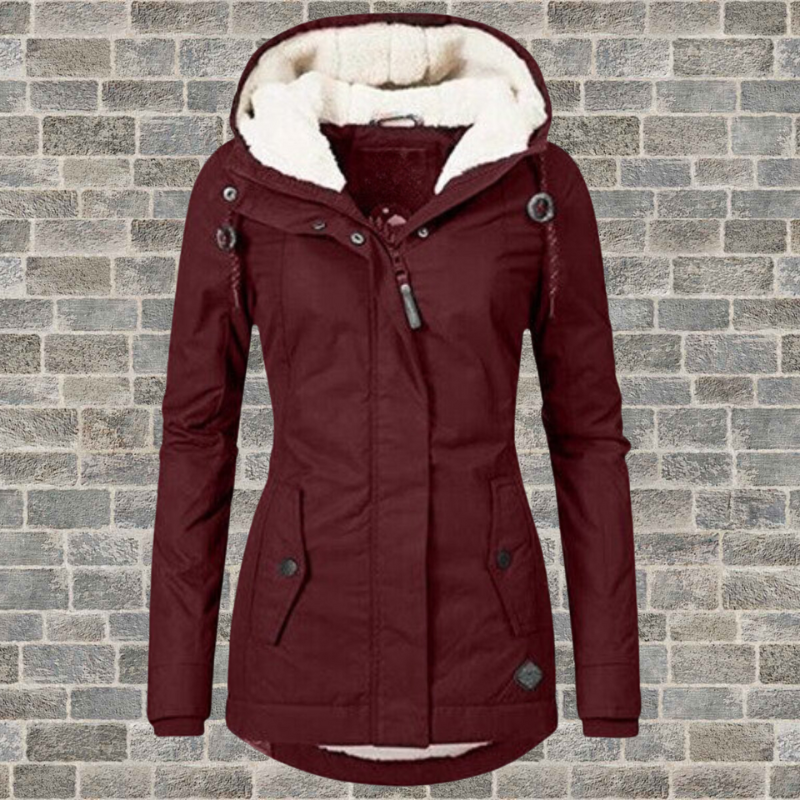 Monica Dames Winterjas met Capuchon, Warm en Waterdicht
