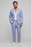 Men's Two-Piece Slim Fit Suit with Notch Lapel – Office and Formal Wear