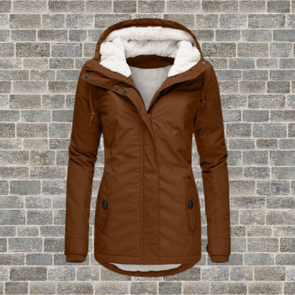 Monica Dames Winterjas met Capuchon, Warm en Waterdicht