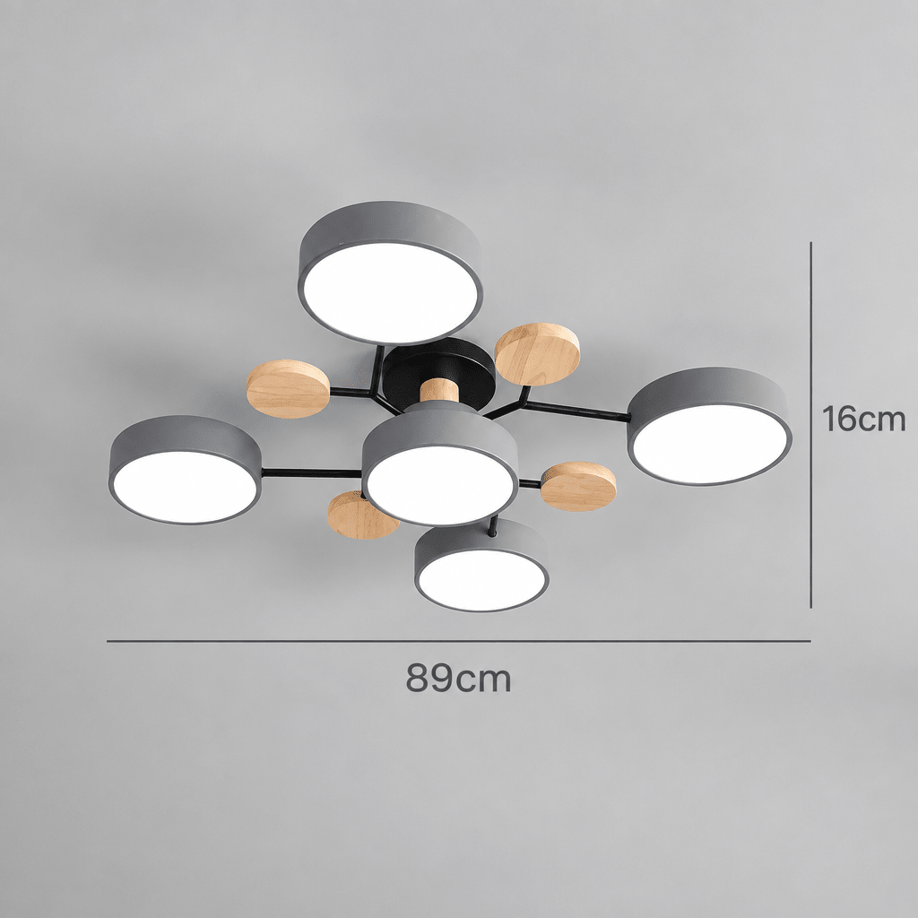 Modern Round LED Ceiling Light - Minimalist Multi-Head Fixture