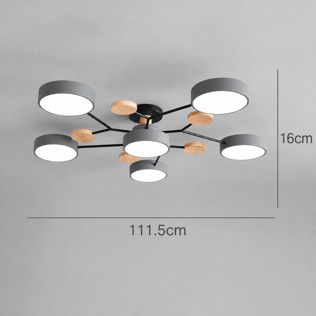 Modern Round LED Ceiling Light - Minimalist Multi-Head Fixture
