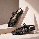 Women's Woven Mary Jane Mules — side view