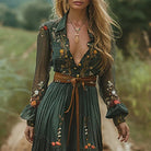 Women's Bohemian Floral Maxi Dress — product view