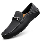 Slip-On Leather Loafers for Men - Black