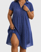 Women's Casual V-Neck Summer Dress - Lightweight Printed Relaxed Fit