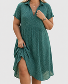 Women's Casual V-Neck Summer Dress - Lightweight Printed Relaxed Fit