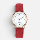 Women's Quartz Watch with Faux Leather Strap