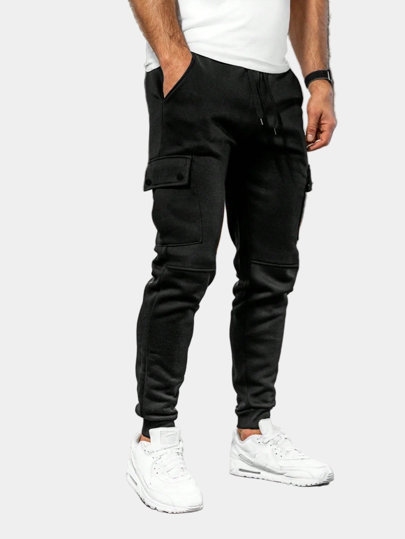 Men's Cargo Pants with Drawstring Joggers