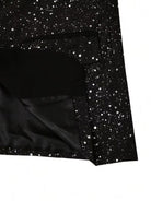 Men's Sequin Blazer with Satin Shawl Collar