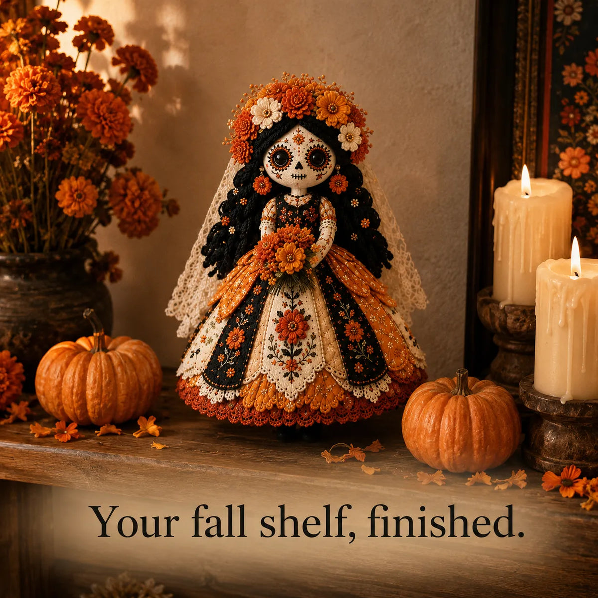 Day of the Dead Patchwork Doll Craft Kit – Beginner Sewing Set