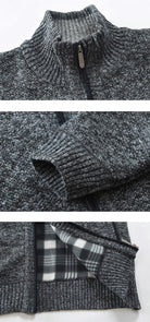 Sweter męski wełniany z zamkiem - ocieplana podszewka – widok produktu 7 | Ionotix