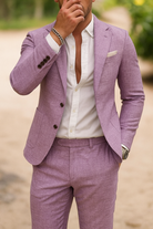 Men's Slim Fit Suit – Casual Occasion Wear with Button and Zip Details
