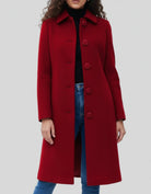 Women's Winter Trench Coat Single-Breasted Fit and Flare