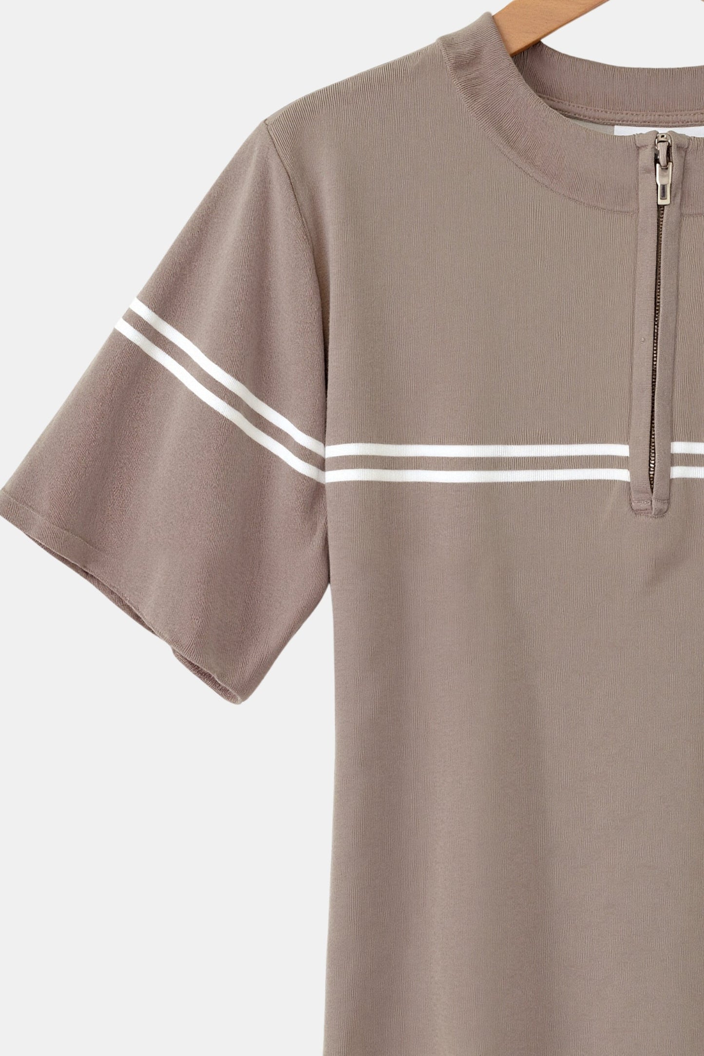 Dames Korte Mouw Poloshirt – Gestreept, Casual