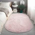Fluffy Oval Rug for Bedroom and Living Room - Soft Shaggy Pile