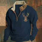Laurent sweater in marineblauw met hertenprint