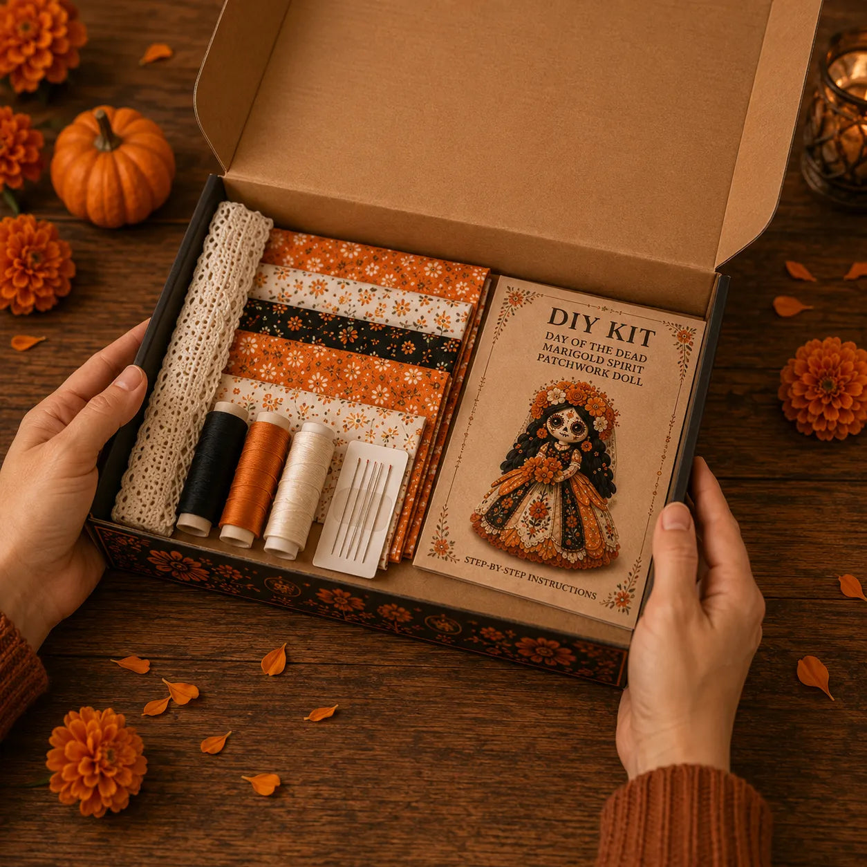Day of the Dead Patchwork Doll Craft Kit – Beginner Sewing Set
