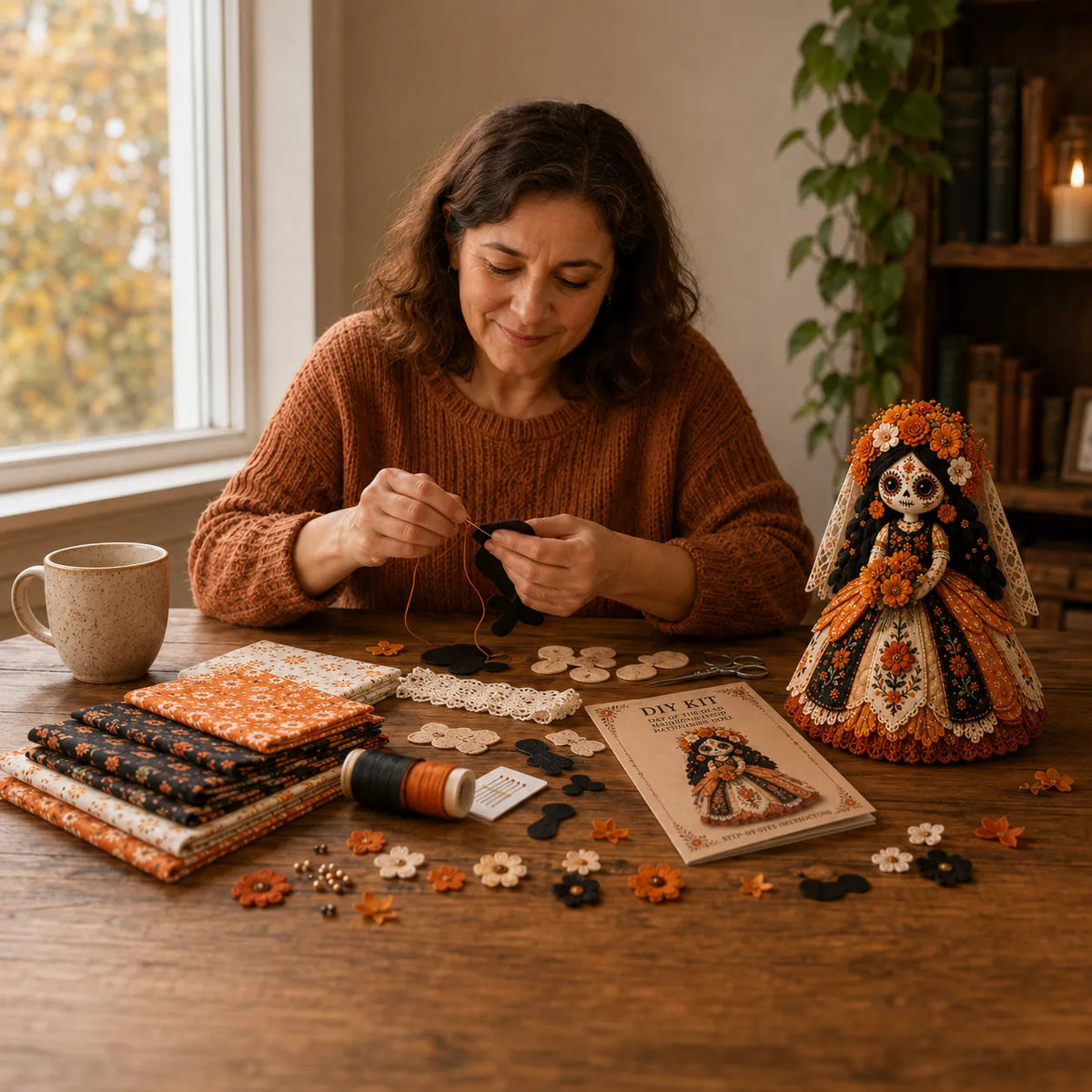 Day of the Dead Patchwork Doll Craft Kit – Beginner Sewing Set