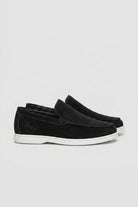 Loafers Heren - Comfortabel | Instappers met Witte Zool — Zwart