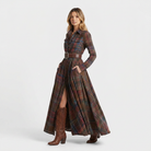 Women's Checked Shirt Dress - Long Sleeve Autumn Dress