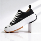 Women's Platform Sneakers Canvas Lace-Up with Cushioned Insole