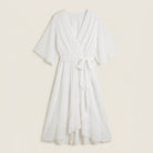 Women's Chiffon Wrap Midi Dress with Flutter Sleeves