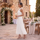 Women's Long Wedding Guest Dress Slim Fit Chiffon