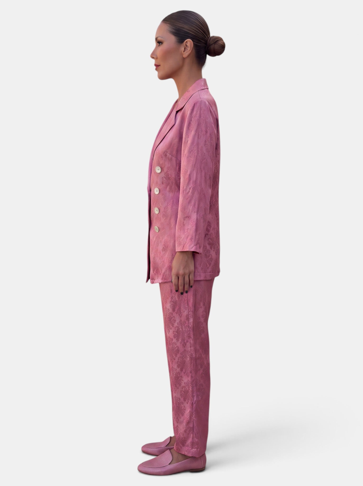 Women's Blazer and Wide Leg Trouser Set Two-Piece