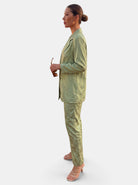 Women's Blazer and Wide Leg Trouser Set Two-Piece