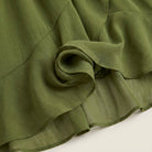 Women's Chiffon Wrap Midi Dress with Flutter Sleeves