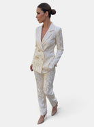 Women's Blazer and Wide Leg Trouser Set Two-Piece