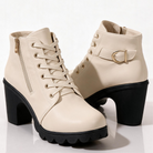 Women's Ankle Boots with Block Heel and Platform Sole