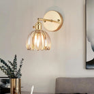 Tulip Shade Wall Light - Glass Sconce for Bedroom and Hallway