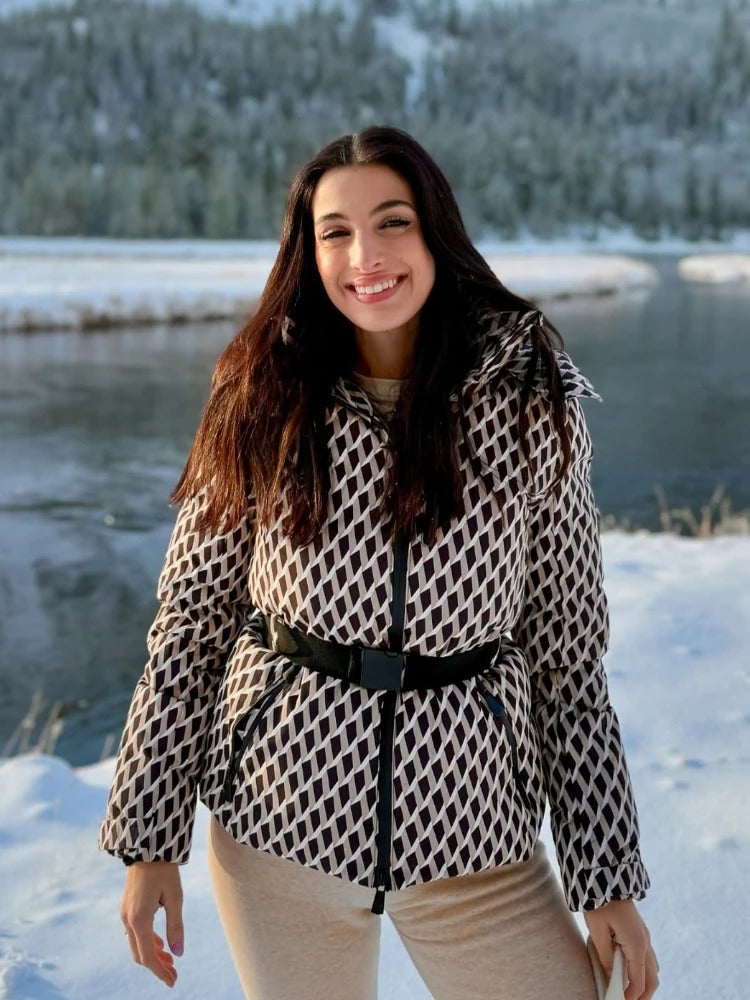 Dames Gewatteerde Ski Jas – Zwart, Lichtgewicht