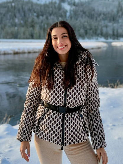 Dames Gewatteerde Ski Jas – Zwart, Lichtgewicht