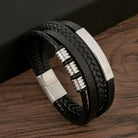 Men's Leather Wristband Bracelet – Smooth Finish, Everyday Style