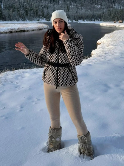 Dames Gewatteerde Ski Jas – Zwart, Lichtgewicht