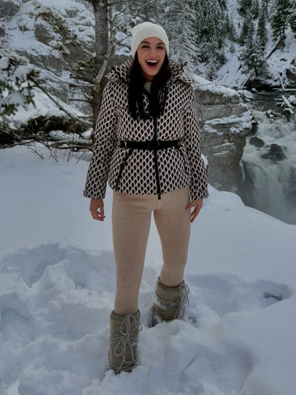 Dames Gewatteerde Ski Jas – Zwart, Lichtgewicht