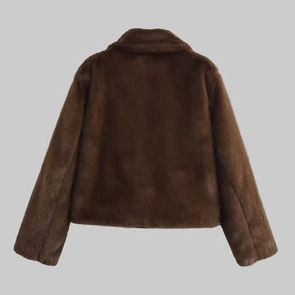 Dames Lange Mouwen Jasje – Faux Fur, Casual Jasje