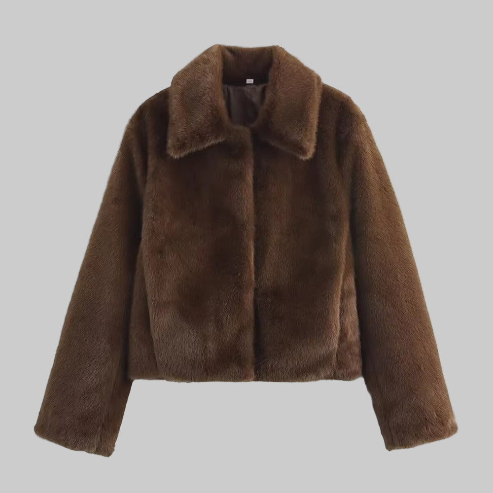 Dames Lange Mouwen Jasje – Faux Fur, Casual Jasje