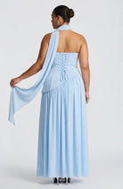 Maxi Dress For Women – Black & White Strapless Colorblock