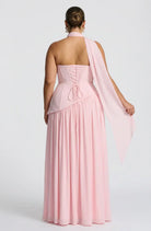 Maxi Dress For Women – Black & White Strapless Colorblock