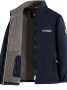 Men's Full-Zip Fleece Jacket with Stand Collar