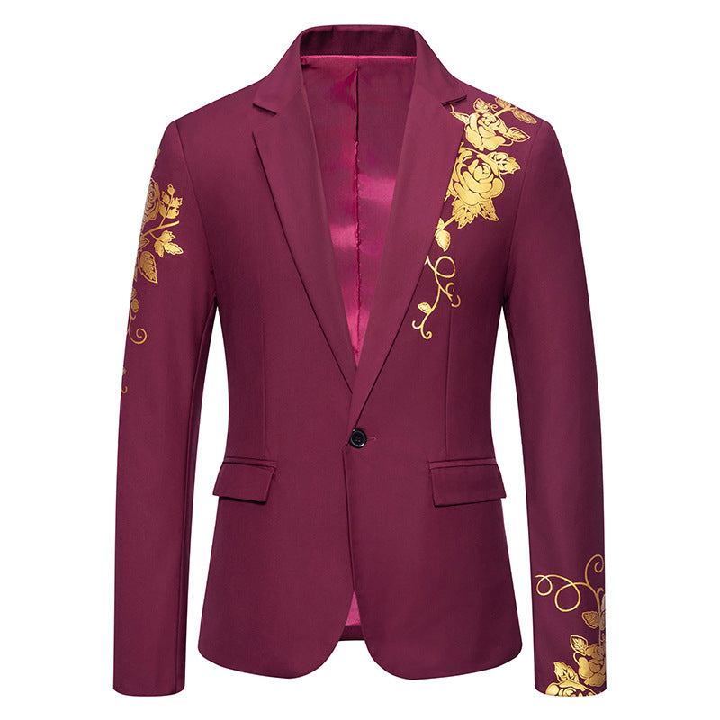Men's Floral Blazer - Tailored Smart-Casual Jacket