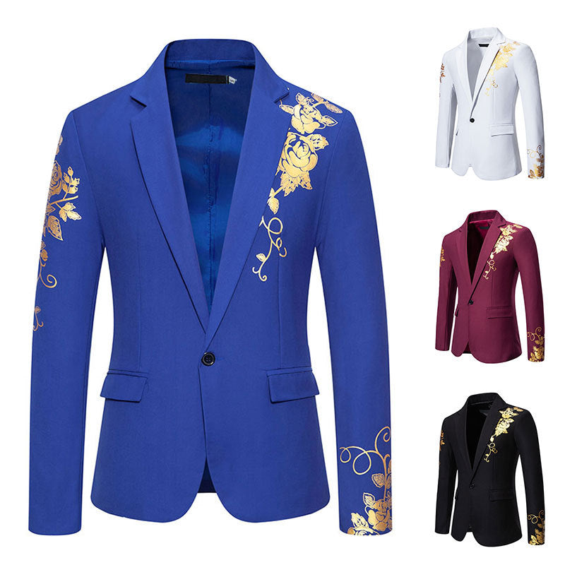 Men's Floral Blazer - Tailored Smart-Casual Jacket