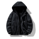 Men's Hooded Faux Suede Jacket with Sherpa Teddy Lining