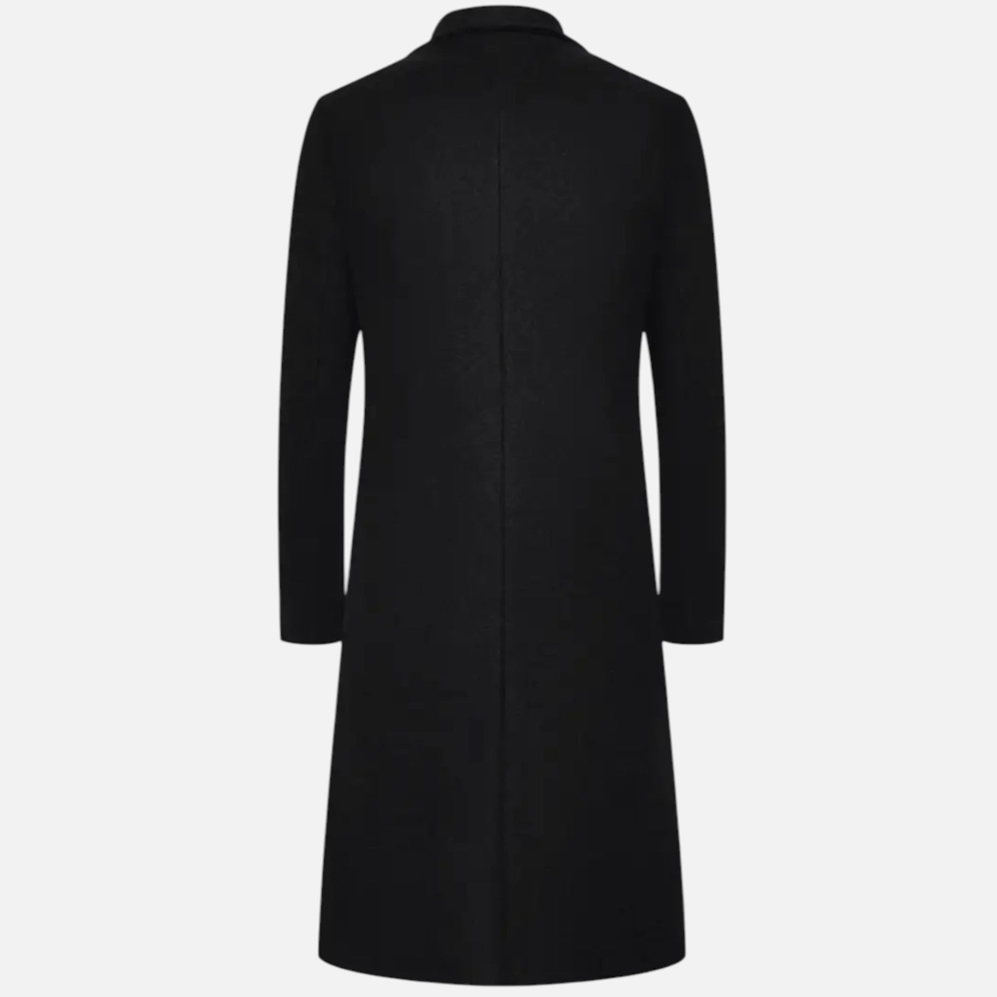 Men's Slim Fit Single-Breasted Overcoat, Knee-Length